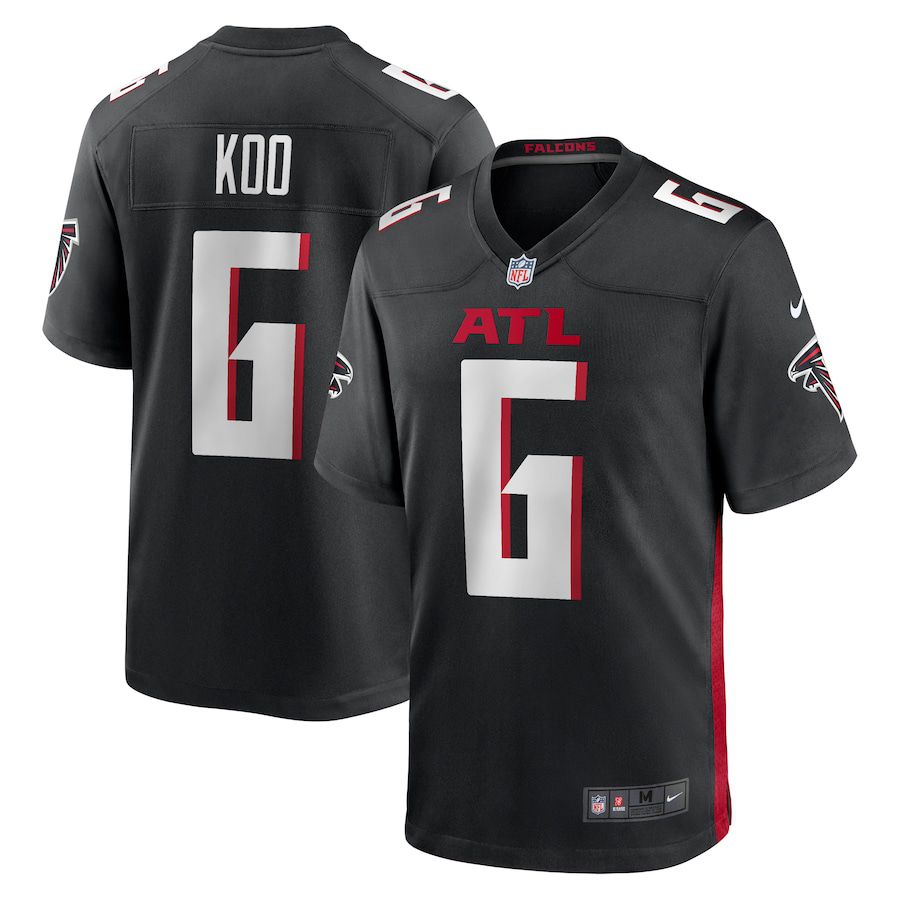 Men Atlanta Falcons #6 Younghoe Koo Nike Black Team Game NFL Jersey